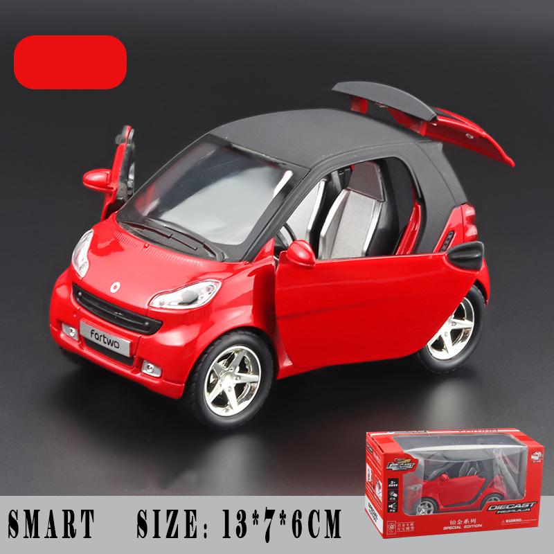 CAG5 1:32 Модели автомобилей Mercedes Benz Smart Mini из сплава, литые металлические, для мальчика, высокая симуляция, миниатюрные, праздничный подарок, модные домашние украшения