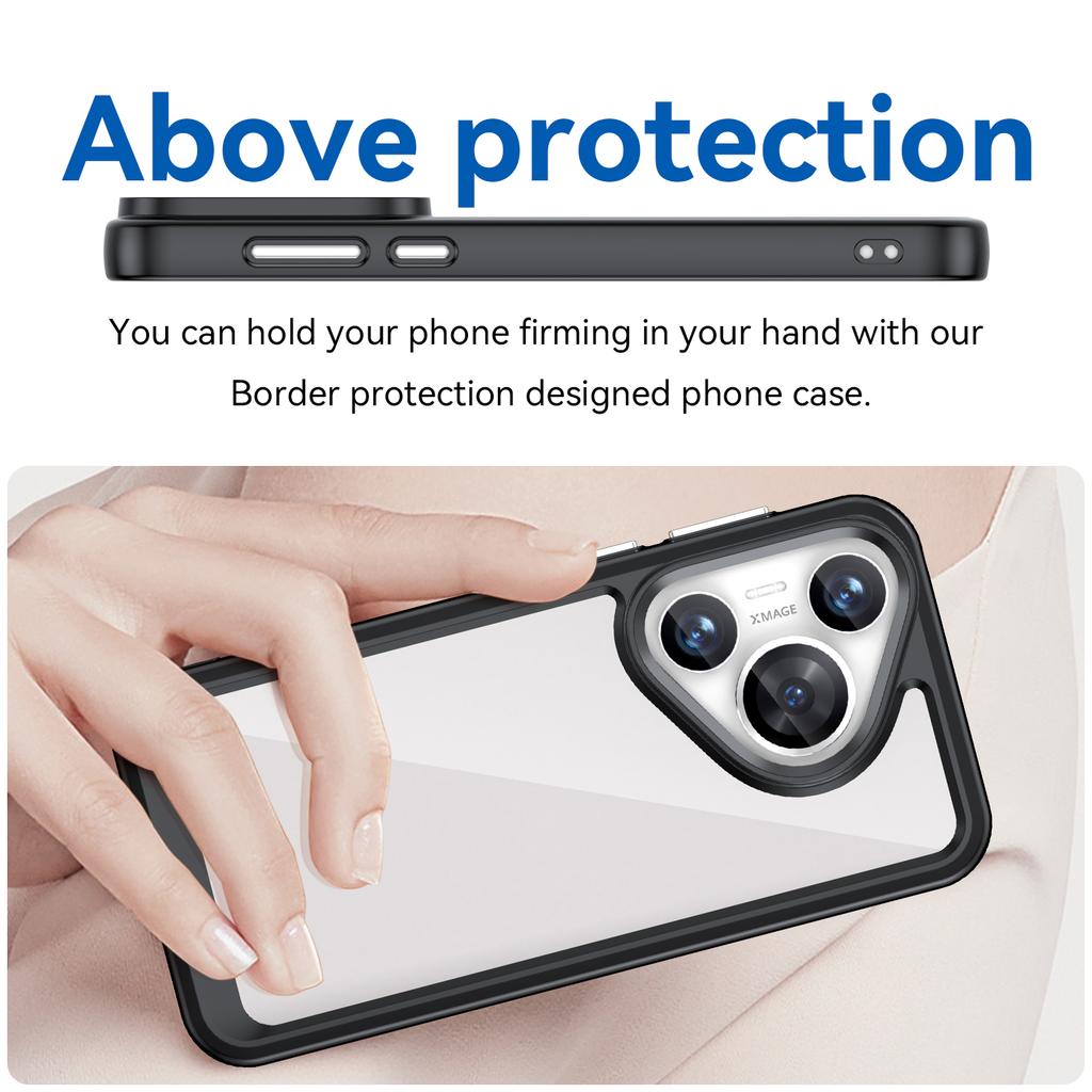 Чехол для Huawei Pura 70 Чехол для Huawei Pura 70 Чехол 6,6 дюйма Цветной мягкий силиконовый прозрачный противоударный бампер для Pura 70