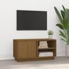814467 vidaXL TV Stand Honey Brown 80x35x40.5 Cm Solid Pine Wood