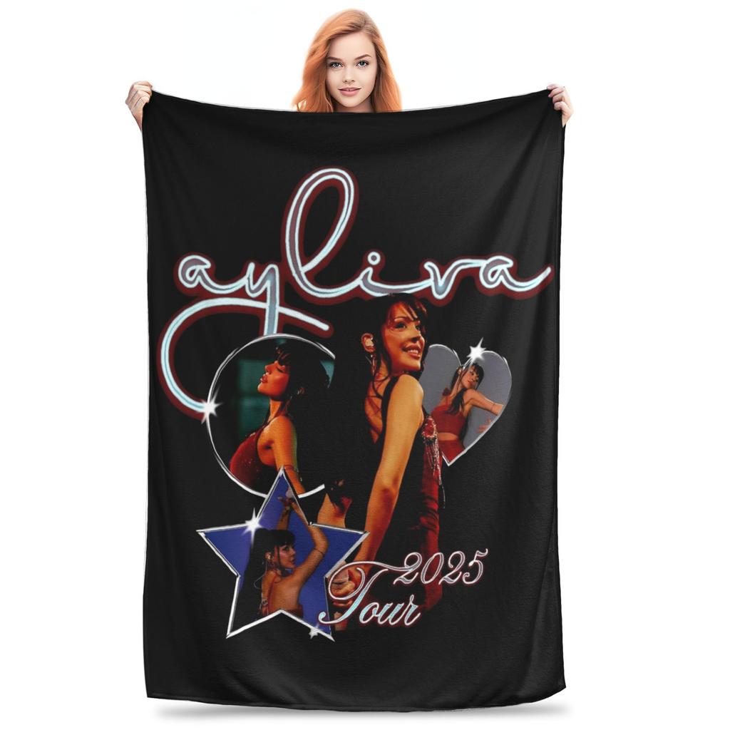 Ayliva Pop Singer Music Blanket Flannel Novelty Breathable Throw Blankets for Home Restaurant Summer,