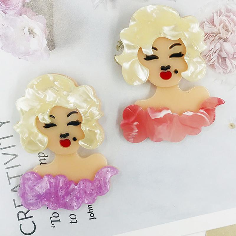 Blucome Ins модная милая акриловая брошь для девочек для женщин и мужчин, одежда, сумка, подвесной значок, Рождественский подарок