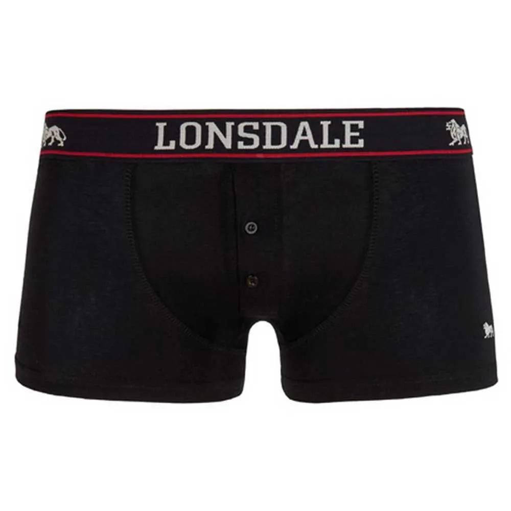 Lonsdale Men's Underwear Boxer Pack of 2 Black