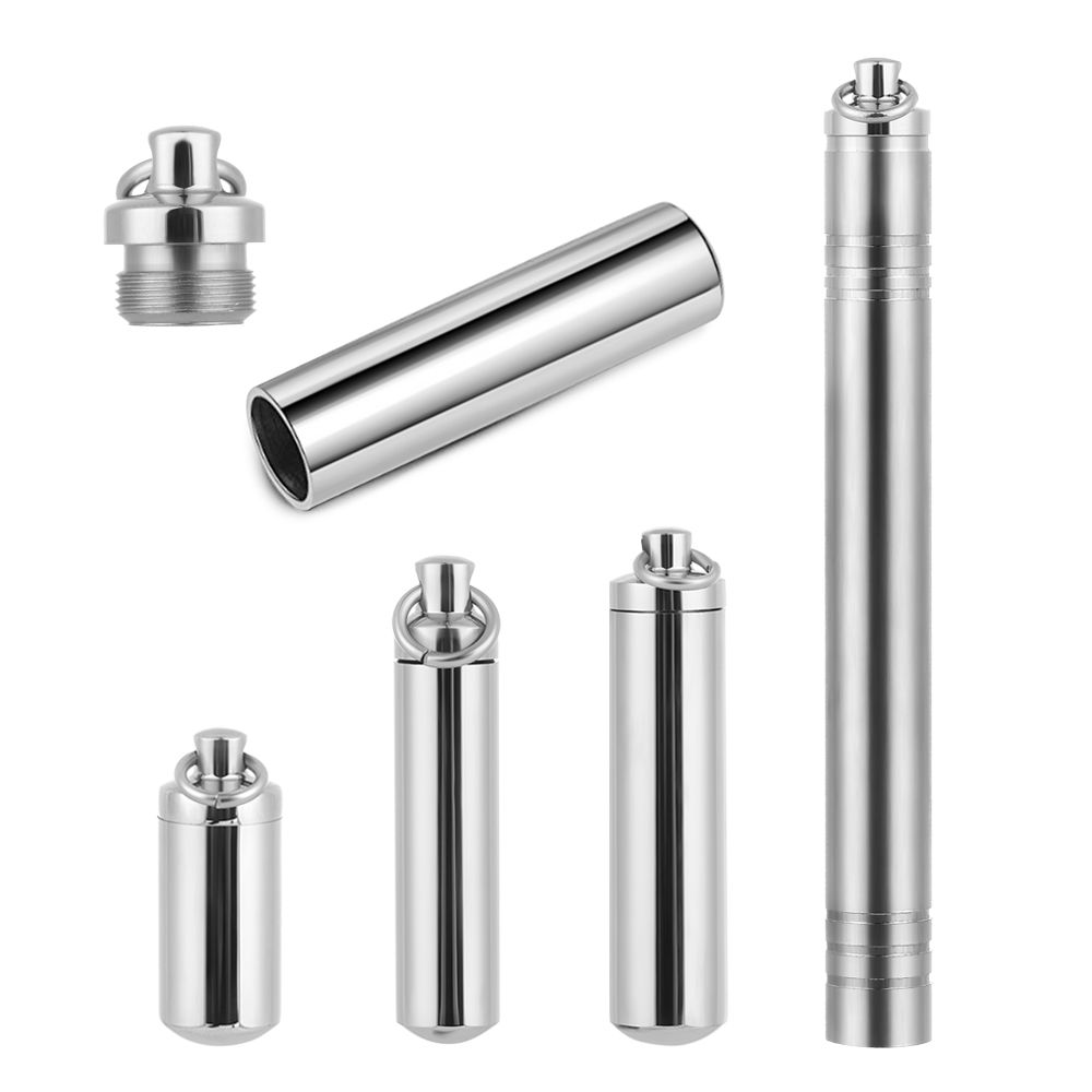 Lucky Charm Корпус для таблеток из нержавеющей стали Цилиндрическая трубка Флакон для духов Подвеска Бутылка желаний Урна для пепла