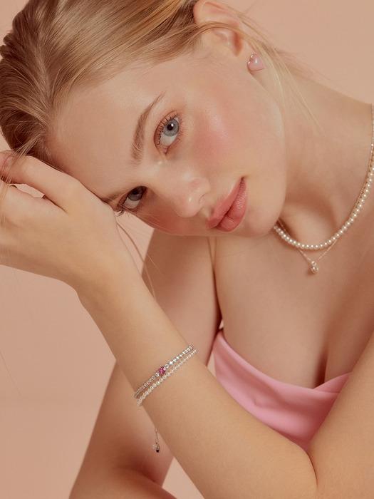 TATIANA (SET) Pearl and Petit Cubic Ball Chain Bracelet SE0162