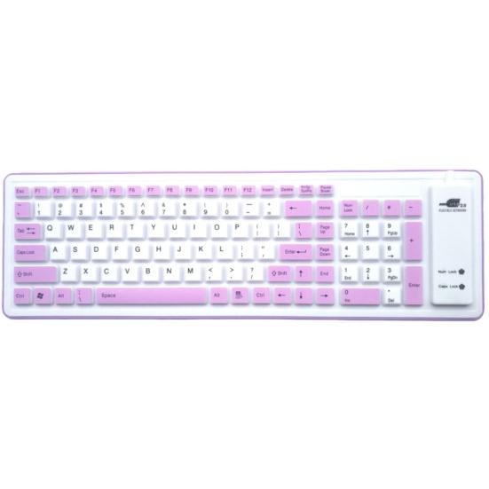 103-клавишная складная силиконовая игровая клавиатура, пылезащищенная, мягкая, для ноутбука/компьютера
