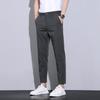 Spring and Summer Casual Pants for Men's Simple Light Business Cropped Pants Slim Straight Versatile Suit Pants