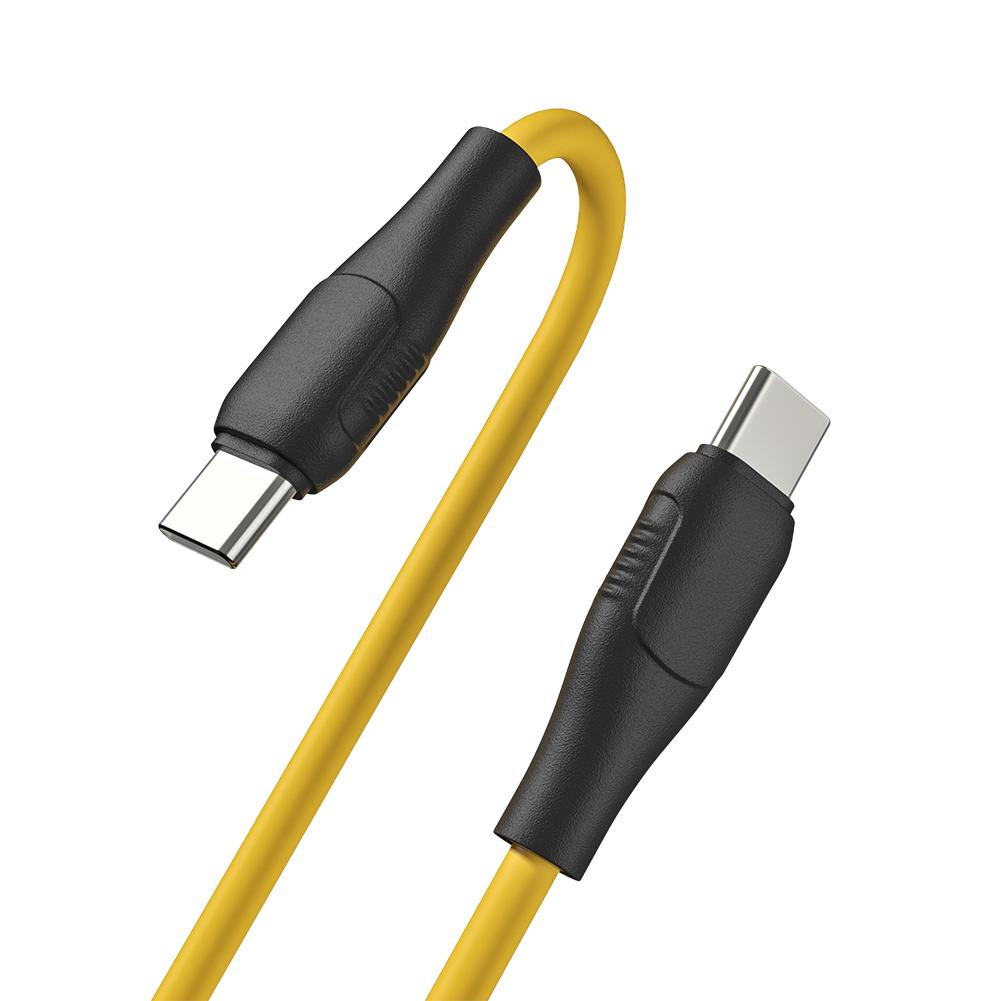 Кабель USB Type C - Type C 60 Вт 2,4 А для передачи данных для iPhone 15 Быстрый кабель Poco Type Провод Dat S0X6