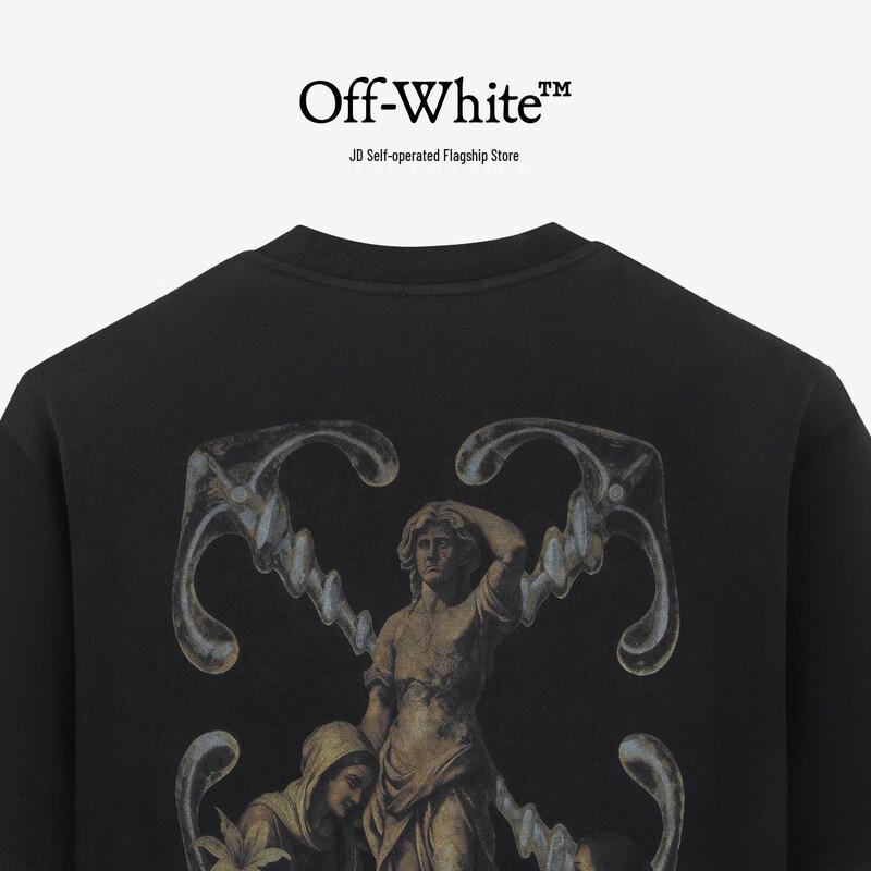 Мужская ретро хлопковая футболка с коротким рукавом OFF-WHITE™