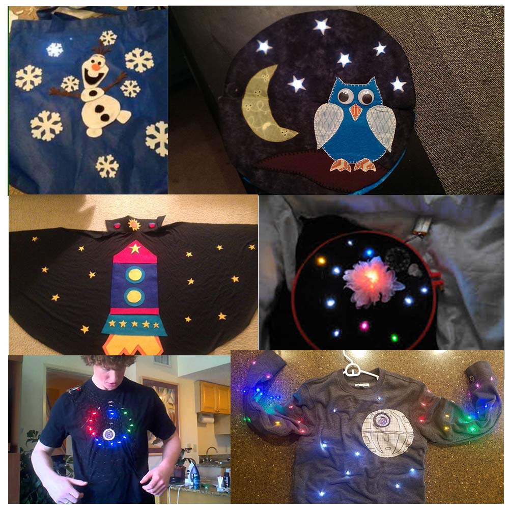 30 шт. светодиодов Lilypad Розовый/Красный/Желтый/Синий/Зеленый/Оранжевый для Arduino Raspberry Pi Микроконтроллер