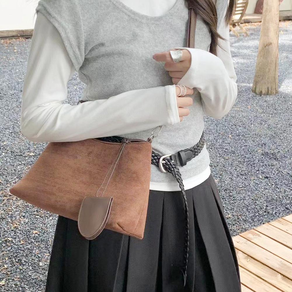 MATTIERE MT_22965 Womens Suede Shoulder Crossbody Bag