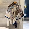 NINA SOLOR Silk Wool Square Scarf & Shawl