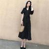 Polka Dot Dresses for Women New Summer Korean Style Temperament Waist-hugging Slim Chiffon Dress