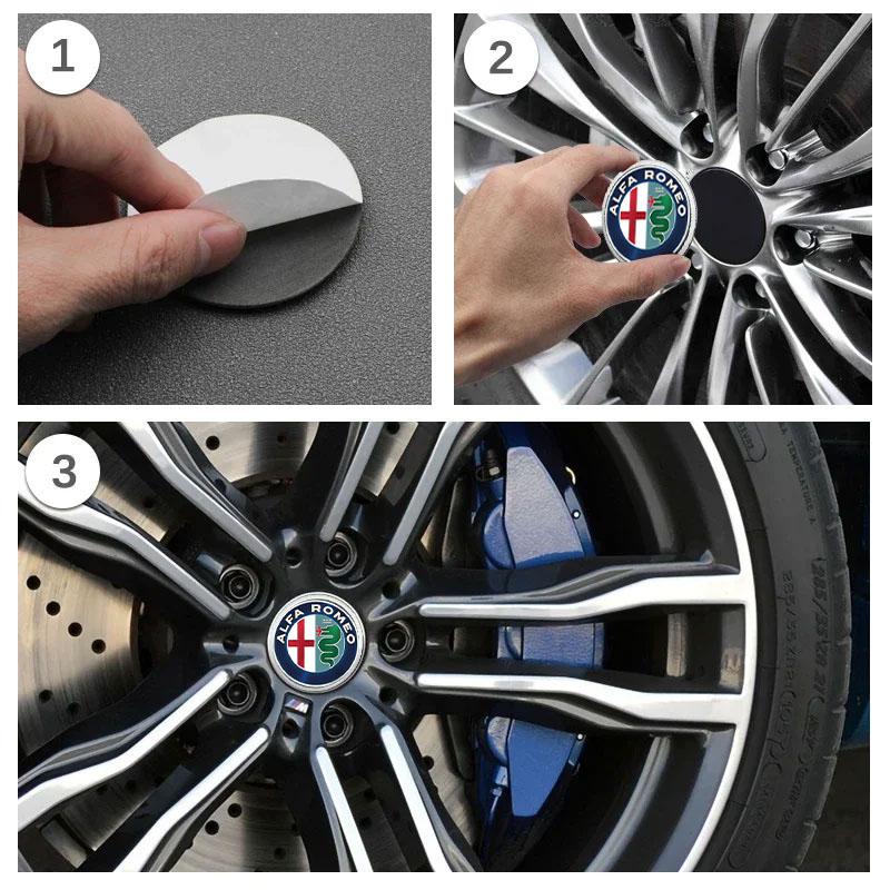 56mm Car exterior decoration wheel hub patch cover Badge Logo For Alfa Romeo giulia stelvio giulietta 159 147 156 166 Accessorie