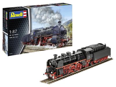 Немецкий масштабный паровоз Revell BR18505 T38 Пластиковая модель 02167 1/87 и 2'3'