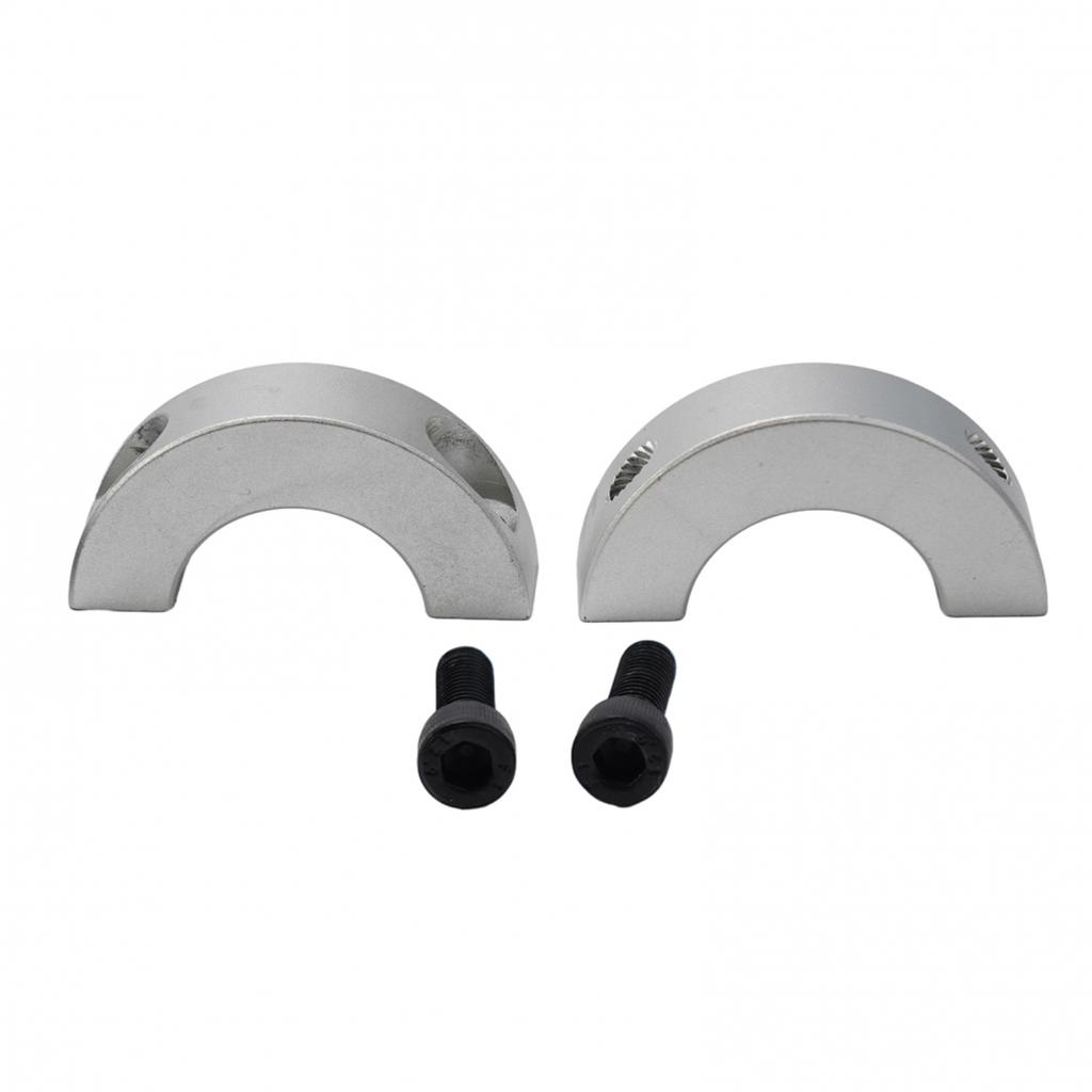 Двойное разъемное зажимное кольцо Сменный стопорный хомут для вала Серебристый