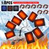 1-8 шт. Электрический нагреватель для ткани USB-нагревательные элементы Наружный быстрый нагреватель Зимние лыжные теплые накладки для DIY нагреваемой одежды Обуви Нагрев