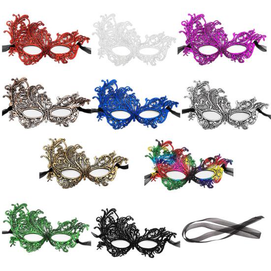 Women Lace Masque Half-face Venetian Masque Thickened Sexy Party Masque for Masquerade Costume Party Prom Carnival