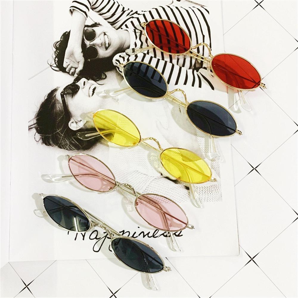 Retro Small Frame Oval Sunglasses Uv400 Unisex Brand Design Sun Glasses Summer Vintage Shades Eyeglasses Driving Eyewear