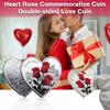 Памятная монета Lucky Love, креативная форма, двусторонний дизайн, романтические элементы, украшение для монеты на День святого Валентина