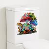 Cartoon Frog Stickers Waterproof Self Adhesive Toilet Decoration Anime Magic Mushroom Vinyl Tank Stickers for Bathroom Home