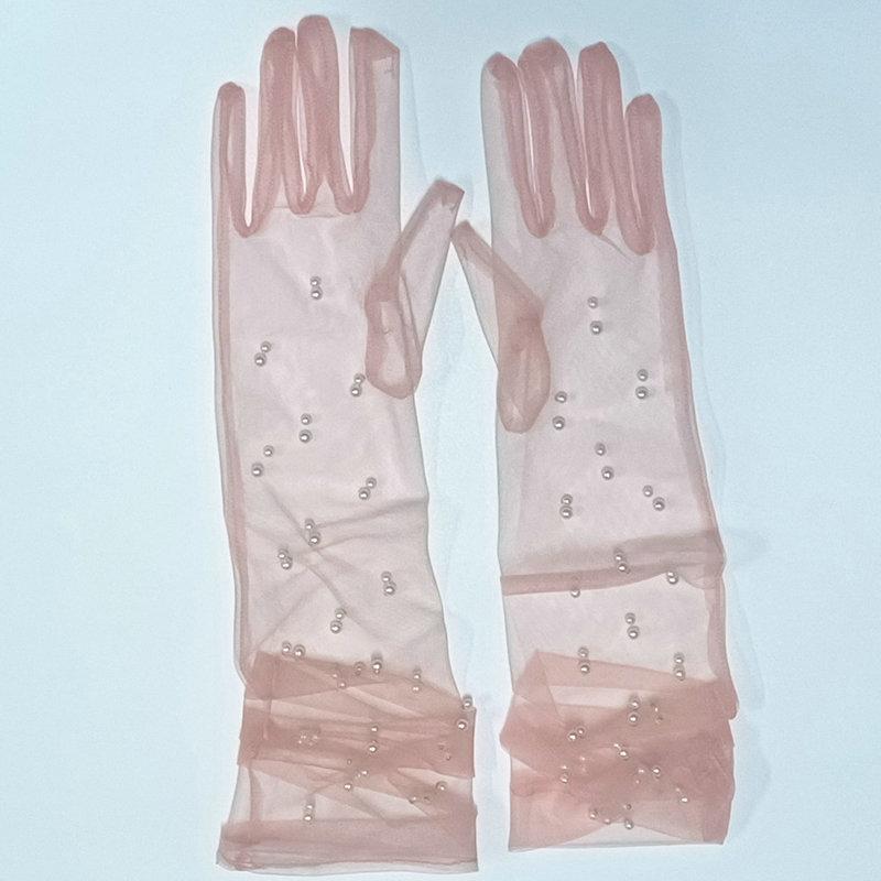 Белые свадебные перчатки Сетчатые перчатки Длинные перчатки Белые перчатки из пряжи Свадебные перчатки