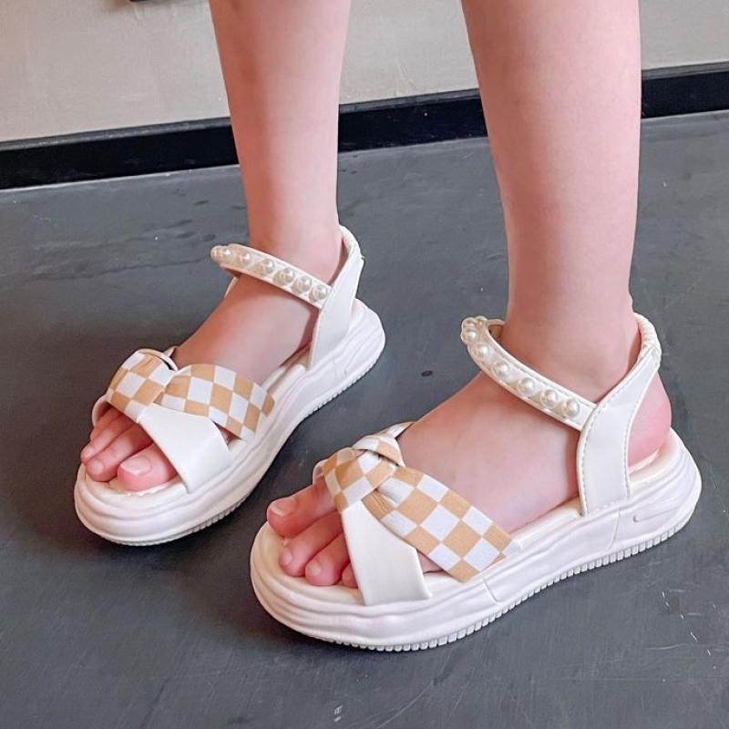 2023 Summer New Girls' Sandals Children's Soft Bottom Princess Sandals Children's Casual Beach Shoes