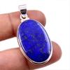 Подвеска из натурального лазурита ручной работы из стерлингового серебра 925 пробы 2 дюйма Q2H45