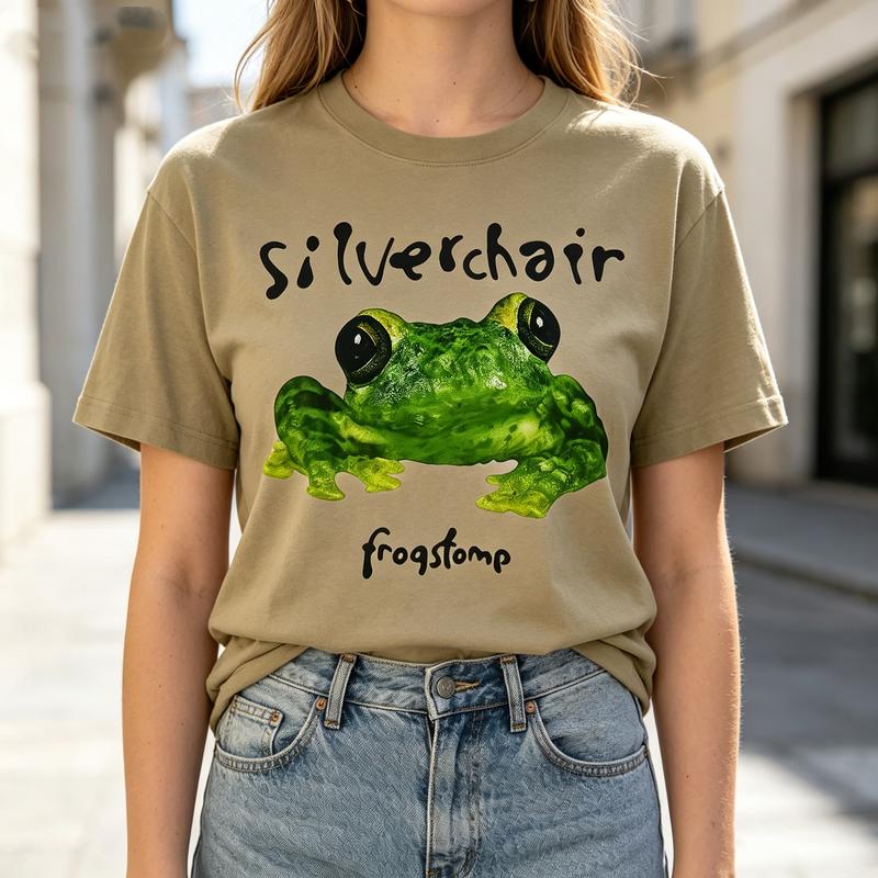 Vintage Silverchair Tee Frogstomp Album Print Unisex Unisex Cotton Short Sleeve Streetwear Oversized T Shirt Y2k Top