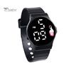 Electronic Watch Touchscreen LED Display Soft Band Round Life Waterproof Solid Color Kids Students Digital Watch Daily Wear