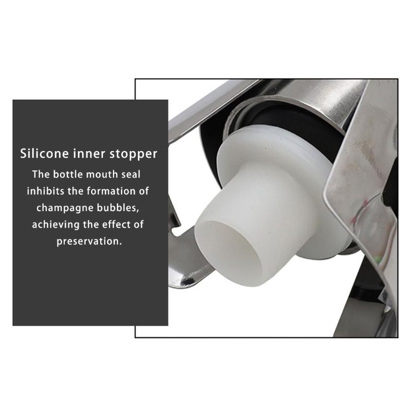 2/4/6/8 шт. Стальные пробки для шампанского с силиконовым вакуумным уплотнением для герметичного сохранения игристых и красных вин
