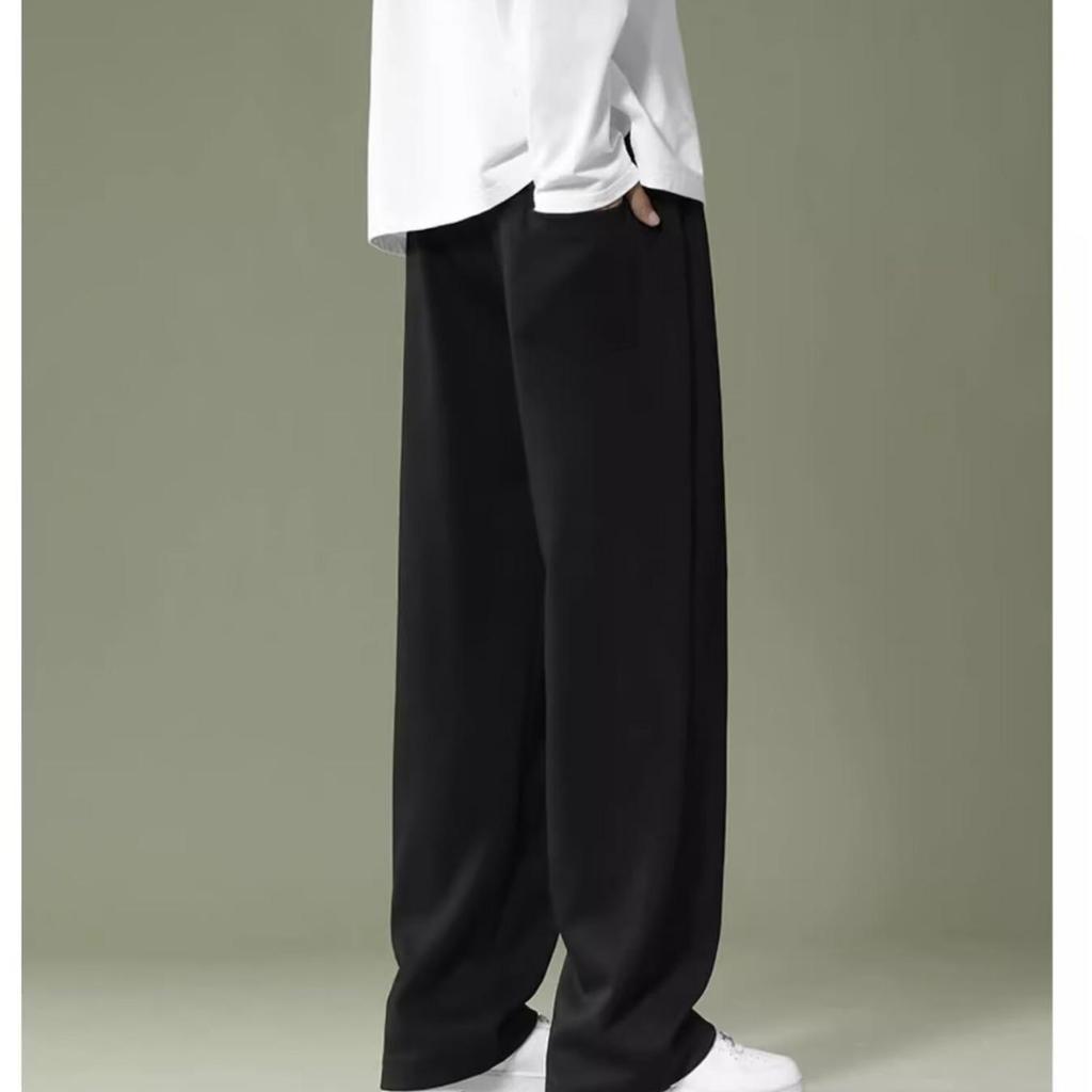 Men's 2024 Spring/Summer Straight-Leg Sports Sweatpants - Casual, Loose-Fit for Running