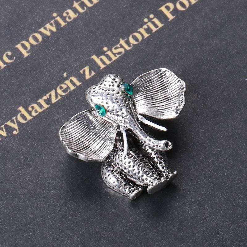 Blucome Модная брошь в виде носа слона для женщин, праздничное пальто, шарф, ретро-булавки из сплава с животными, ювелирные аксессуары