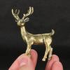 Brass Elk Ornament Vintage Style Fine-textured Realistic Elk Statue Desk Decoration Fade-resistant Ornament
