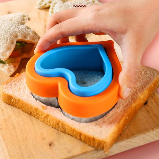 Форма для сэндвичей в форме милого сердца, звезды, круглого динозавра, для выпечки печенья, инструмента для резки тостов, запечатывания арахиса/масла/желе