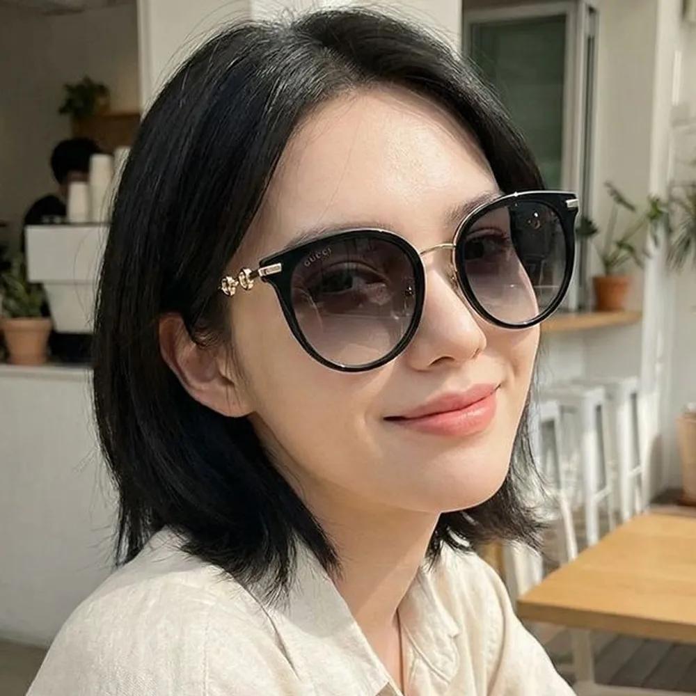 Gucci Sunglasses GG1015SK 001 Horn-rimmed Black Round