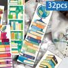 32pcs, Small and Clear Style Bookmarks, Perfect for Teachers, Readers and Book Lovers, a Perfect Birthday Gift