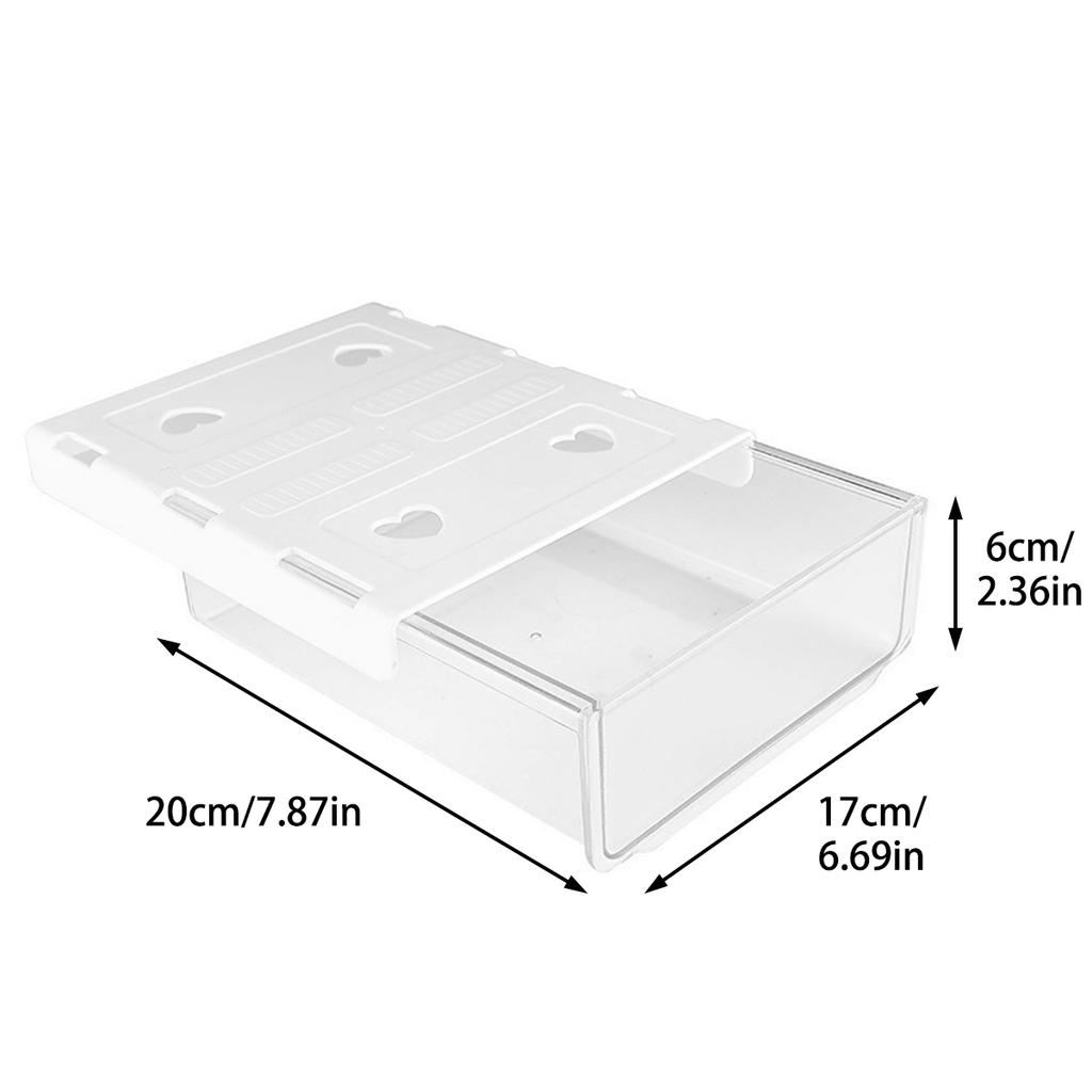 Invisible Transparent Box Under The Table Sticky Dustproof Storage Box Simple Drawer Stationery Accessories