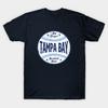 Мужская черная футболка с принтом Tampa Bay Retro Big League Baseball - темно-синяя хлопковая футболка с принтом на термотрансферной бумаге без обрезки