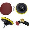 4 Inch Sanding Disc 100mm Hook & Loop Sand Paper 1000 Grit Backing Pad M10 M14 Drill Adaptor 12 PCS Set Polishing Abrasive Tools