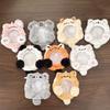 1 Piece Furry Cartoon Kpop Badge Holder Plush Sweet Animal Puppy Bunny Round Badge Bag Portable Keychain Anime Badge Organizer