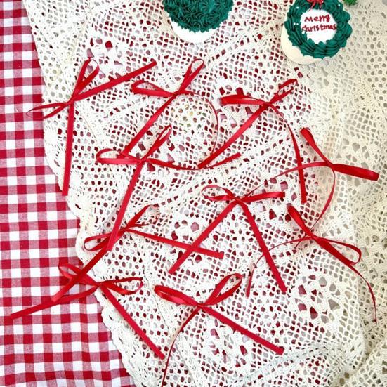10 Pcs Cake Topper Bow Ribbon Bow Knot Cake Topper Cake Decorating Bow for Heart Cake Vintage Cake Home Holidays Parties
