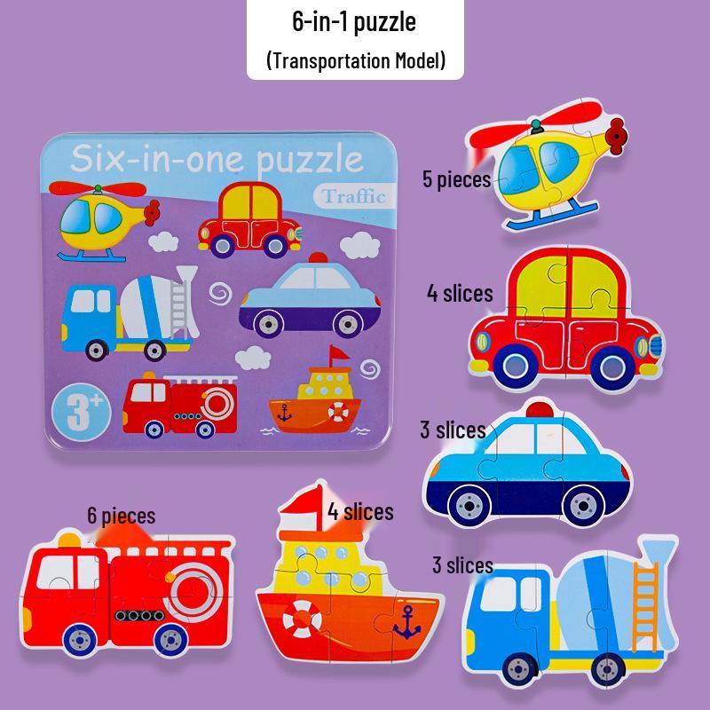 Подарочная коробка с пазлом для малышей и детей ясельного возраста с животными: Развивающая когнитивная игрушка для раннего обучения