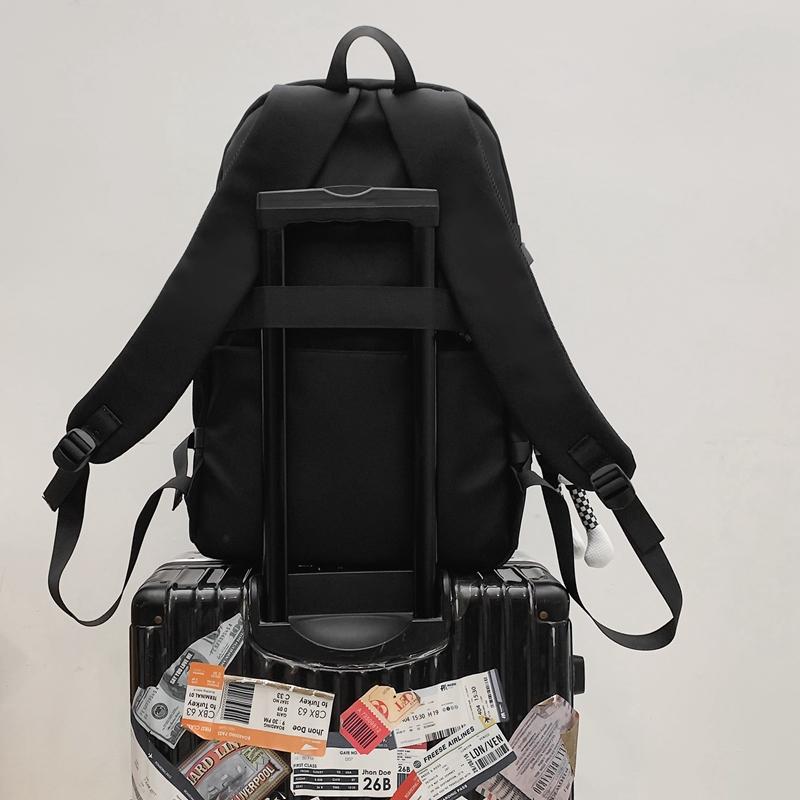 Мужской однотонный рюкзак, женский школьный рюкзак большой емкости