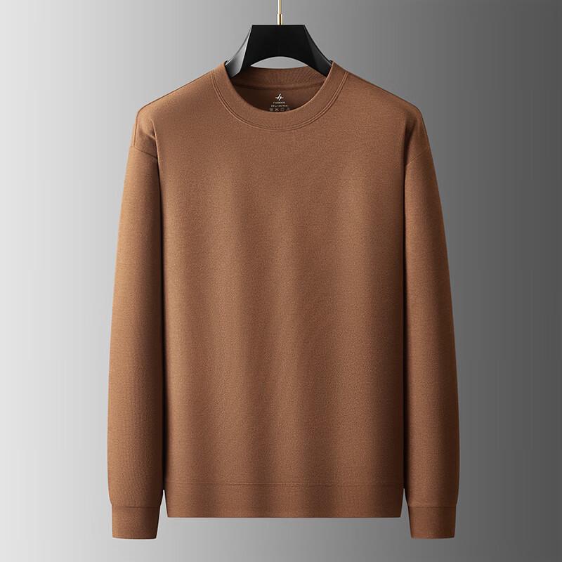 Dibinze Мужской однотонный свитшот большого размера с круглым вырезом