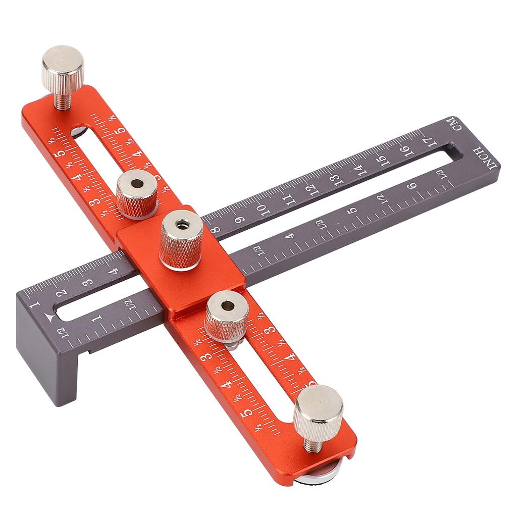 Локатор для установки дюбелей на фурнитуру для шкафов, регулируемая высота, алюминиевый сплав, отверстие для ручки шкафа с 2