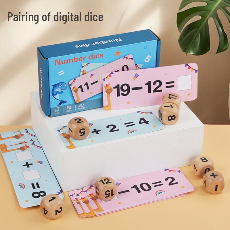 Детская деревянная игра на сопоставление букв и цифр - Развивающая игрушка-пазл для раннего обучения