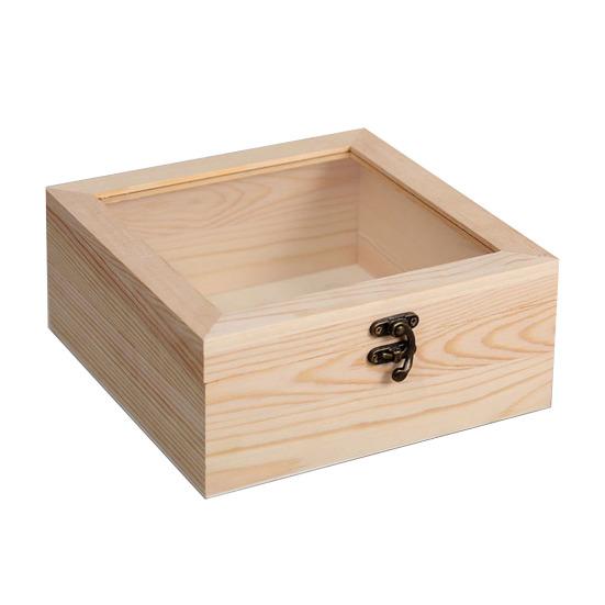 Lockable Decorative Wooden Storage Box Craft Souvenir DIY Organizer Removable Tray Dividers Gift Storage Container