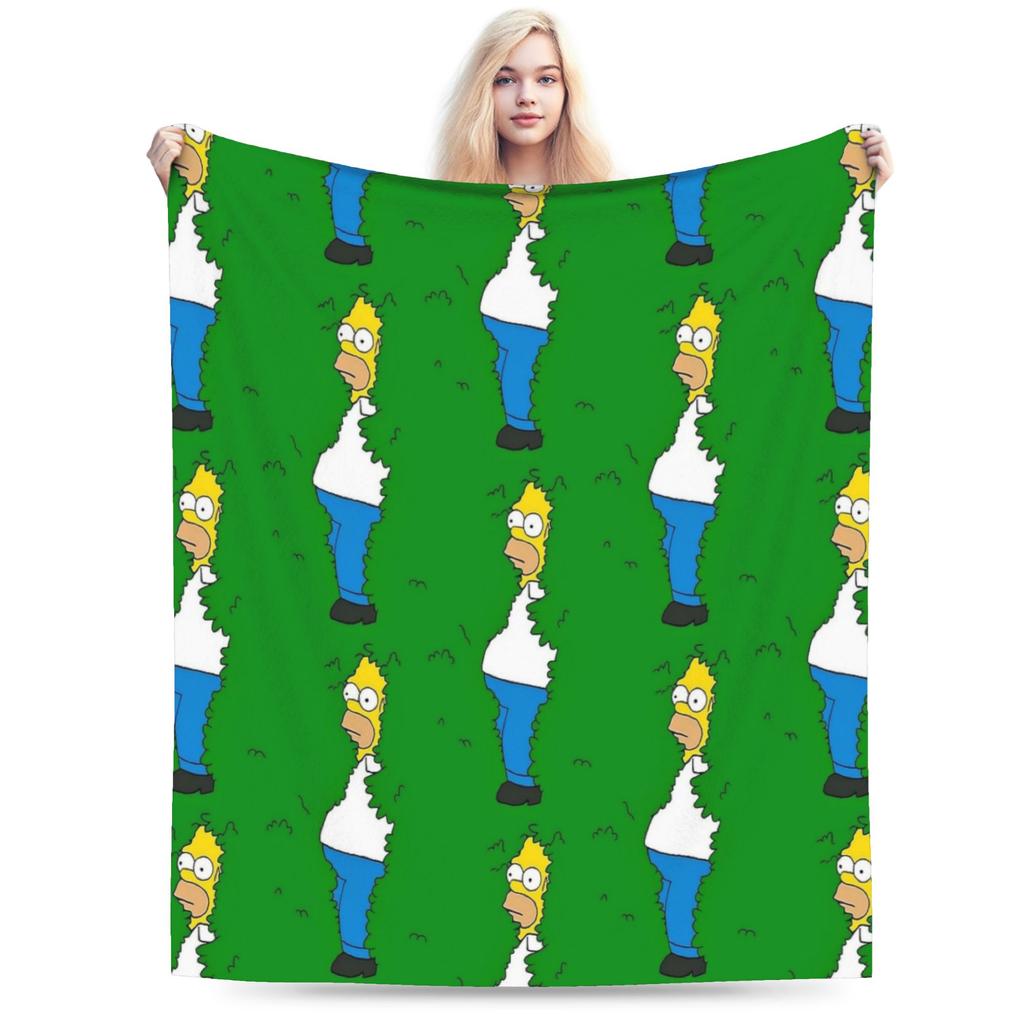 S-Simpsons Lisa Yellow Star Pattern Blankets Quality Soft Cozy Bedding Throws Winter Picnic Couch Bed Funny Bedspread