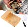 Oyster Shucking Clamp,Stainless Steel Scallop Shell Shucking Cutter,Wood Seafood Opener Tool for Home Kitchen Barbecue Camping