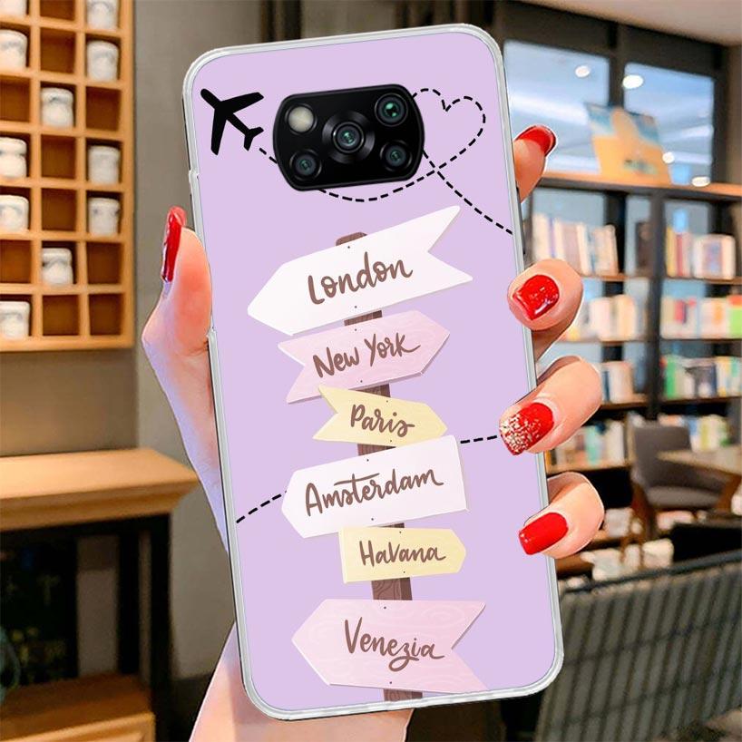 World Map Travel Plans Cover Phone Case For Xiaomi Poco F7 Ultra X7 X6 X5 Pro M7 Redmi 15C 15 13C 13 12C 12 10C 10 9A 9C 9T 9 Sh